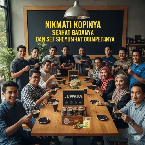 Keluarga sehat minum kopi
